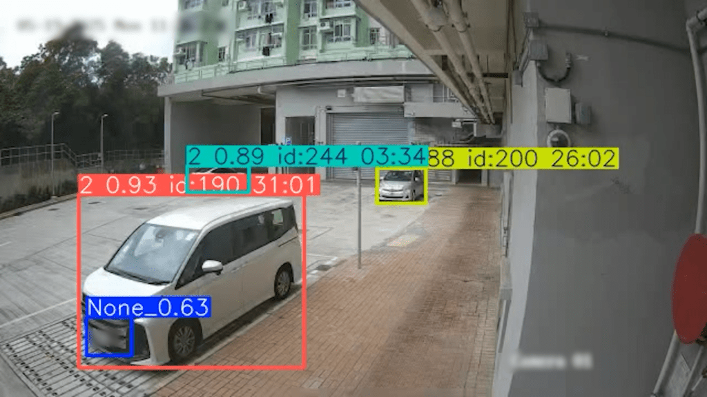 The 'AI Illegal Parking Monitoring System' automatically tracks parked vehicles & calculates their parking duration.