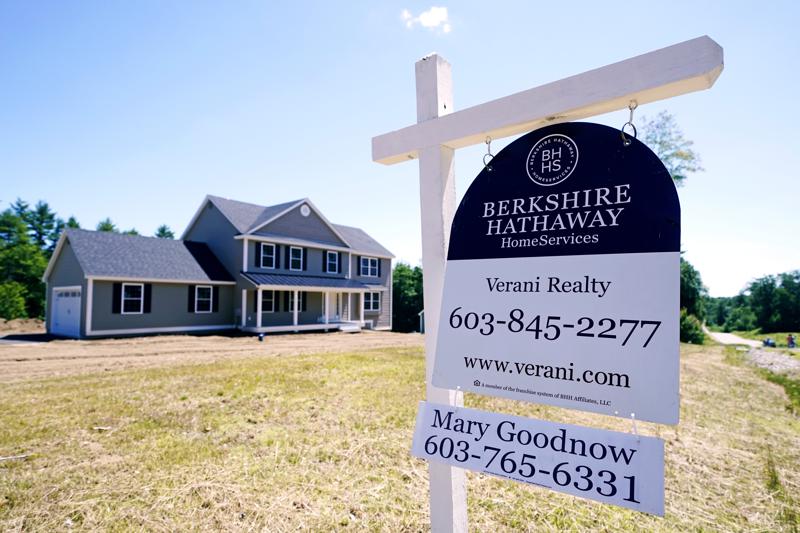 A newly constructed single family home, Thursday, June 24, 2021 in Auburn, New Hampshire. A newly constructed single family home, Thursday, June 24, 2021 in Auburn, New Hampshire.