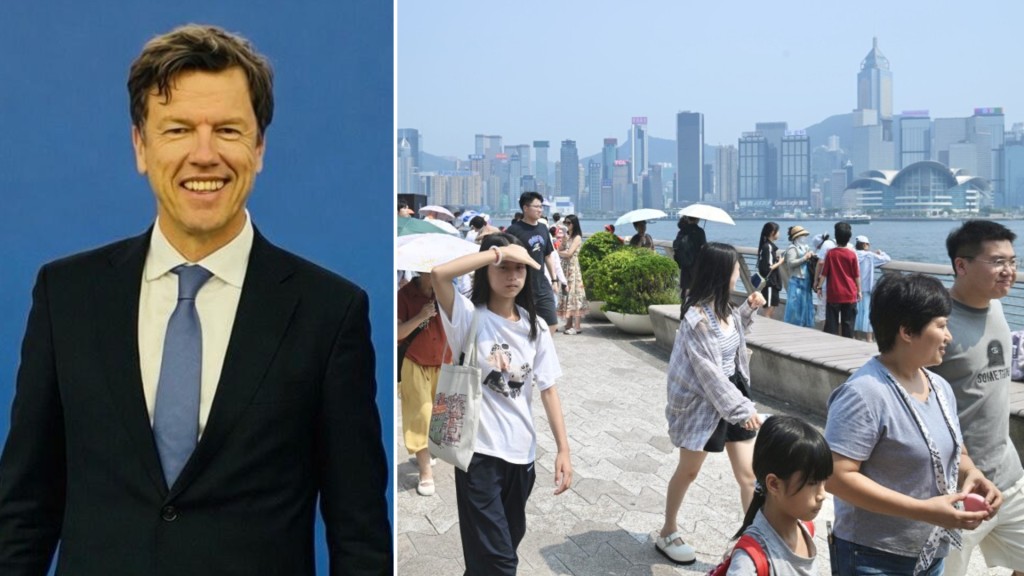 Harvey Rouse (left) said the EU and Hong Kong can deepen cooperation on addressing climate change.