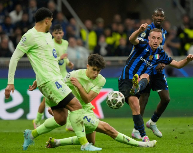 Davide Frattesi's extra-time winner for Inter Milan leaves Barcelona in despair. REUTERS