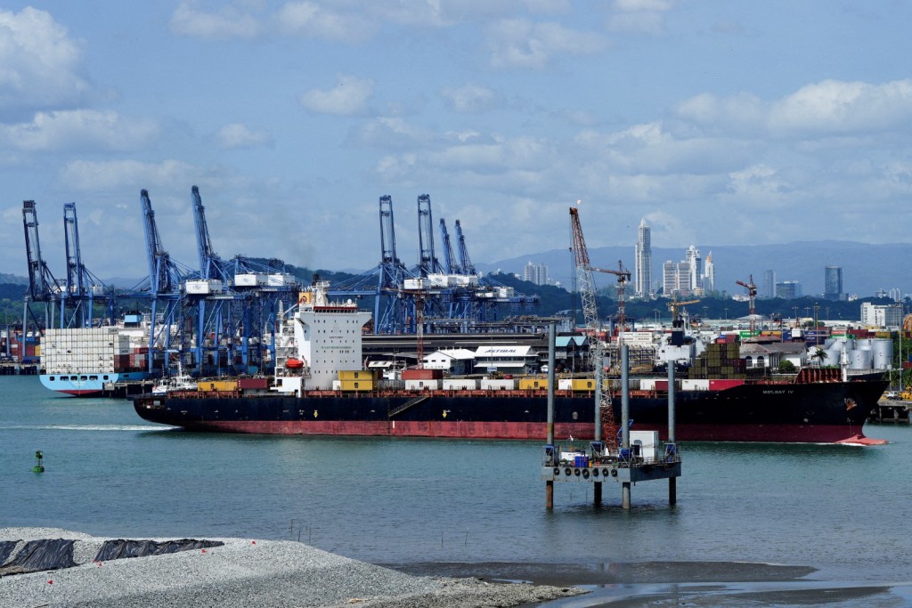 A ship sails near the Balboa Port, Panama City, Panama. Reuters