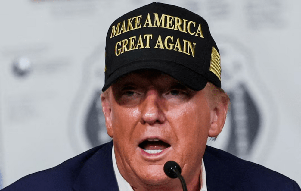 U.S. President Donald Trump speaks during a briefing on wildfire damage as he visits the Pacific Palisades neighborhood that was damaged by the Palisades Fire, in Los Angeles, California, U.S., January 24, 2025. REUTERS/Leah Millis U.S. President Donald Trump speaks during a briefing on wildfire damage as he visits the Pacific Palisades neighborhood that was damaged by the Palisades Fire, in Los Angeles, California, U.S., January 24, 2025. REUTERS/Leah Millis