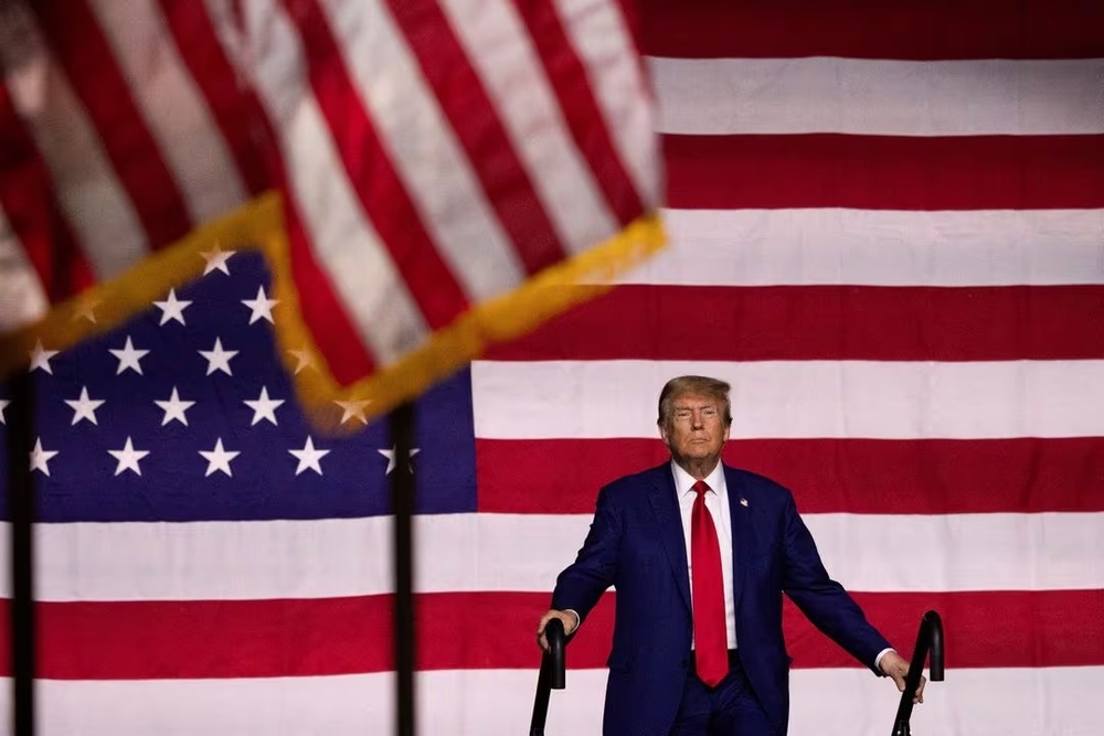 Republican presidential candidate and former U.S. President Donald Trump attends a rally in Reno, Nevada, U.S. December 17, 2023. REUTERS/Carlos Barria/File Photo Republican presidential candidate and former U.S. President Donald Trump attends a rally in Reno, Nevada, U.S. December 17, 2023. REUTERS/Carlos Barria/File Photo