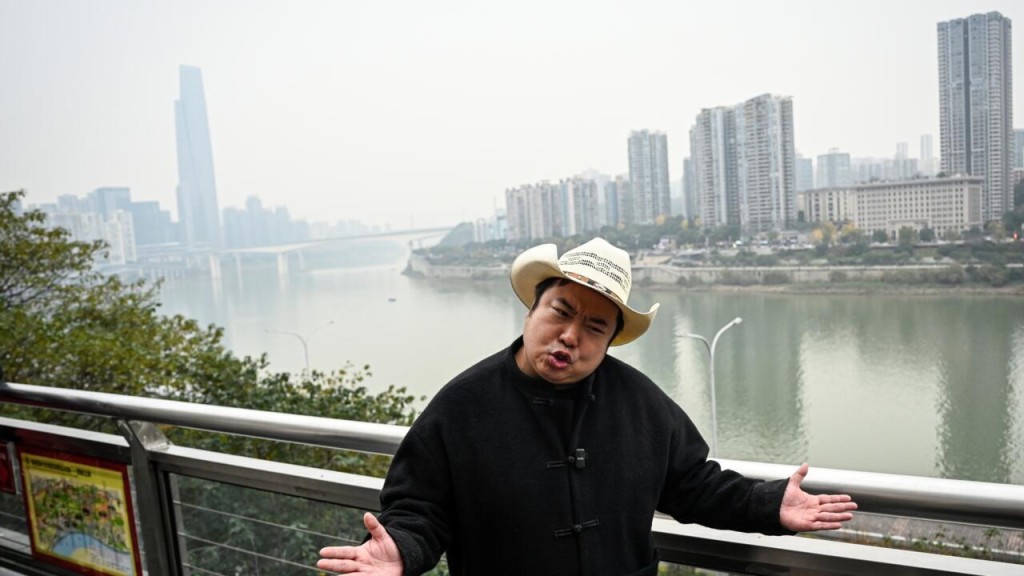 Ryan Chen has gone viral on social media for impersonating US President Donald Trump © Jade GAO / AFP