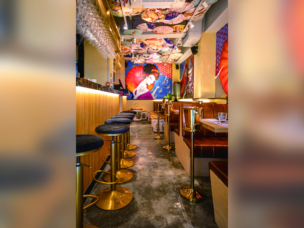 The interior of Katsumoto Sando Bar 
