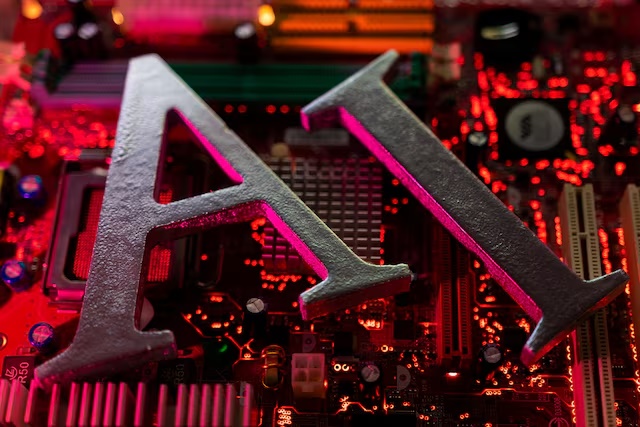 AI (Artificial Intelligence) letters are placed on computer motherboard in this illustration taken, June 23, 2023. REUTERS/Dado Ruvic/Illustration/File Photo 