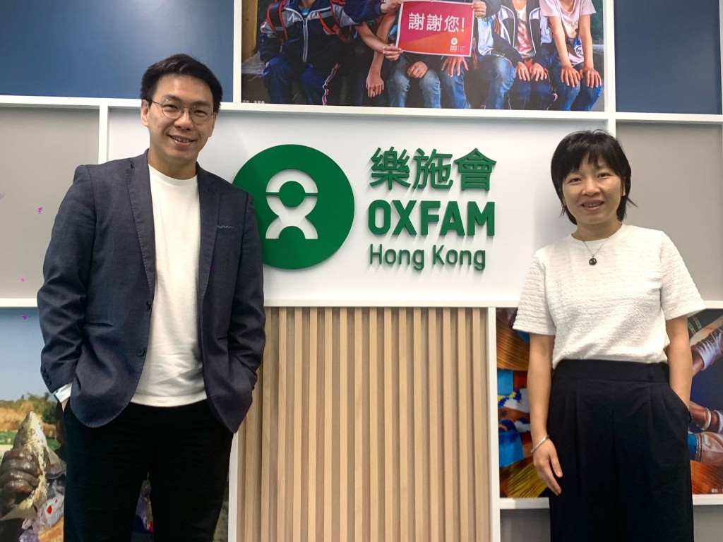 Raymond Mak(left) and Wong Shek-hung oversee the Farmunity program which lets students learn about tech and sustainability.