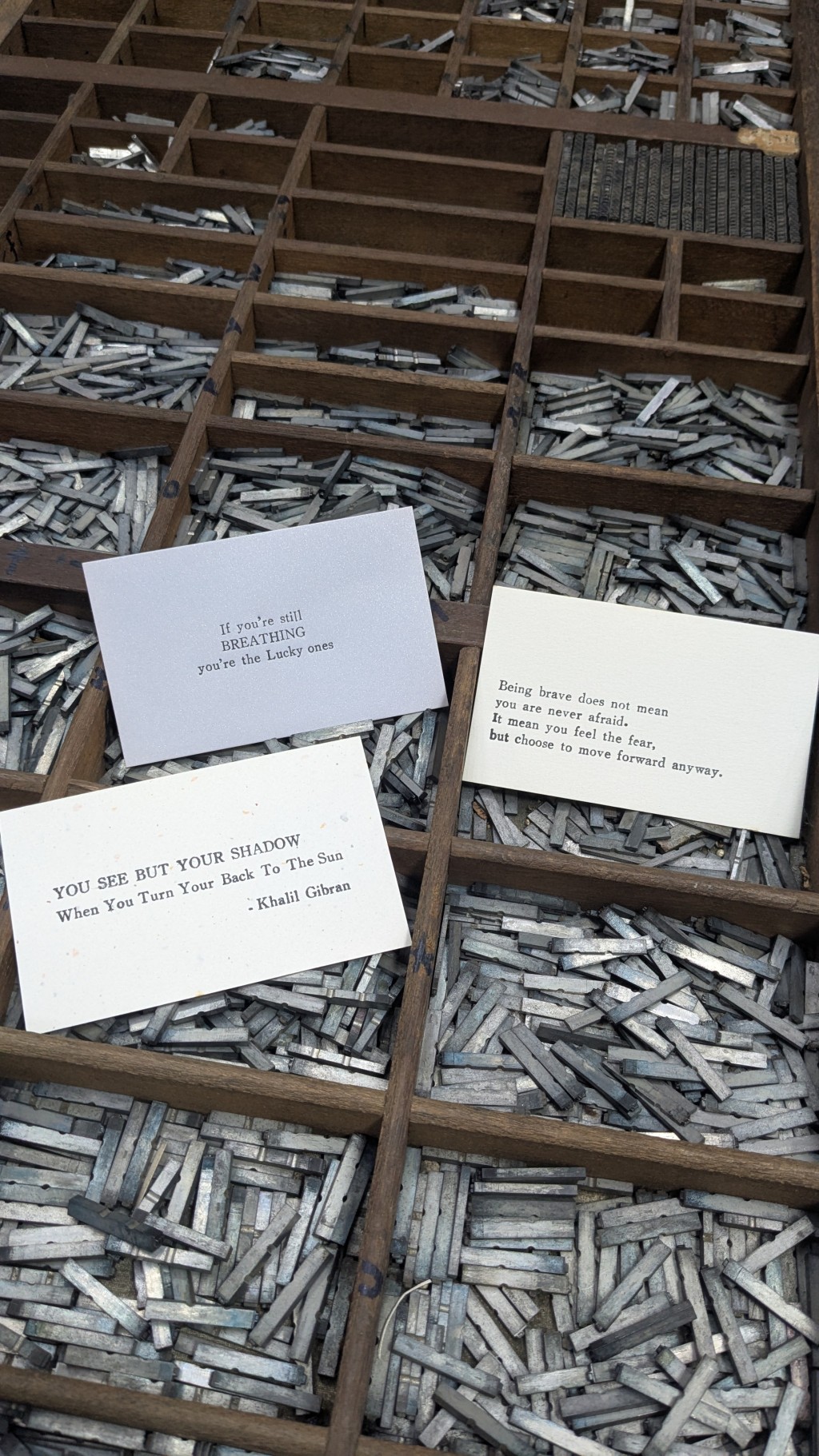 Visitors will be able to try a hand-cranked letterpress and print their own card.