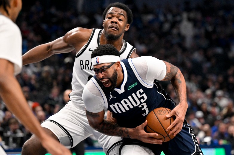 Anthony Davis was traded to Dallas last February by the Los Angeles Lakers in the deal that sent Luka Doncic in the opposite direction. REUTERS