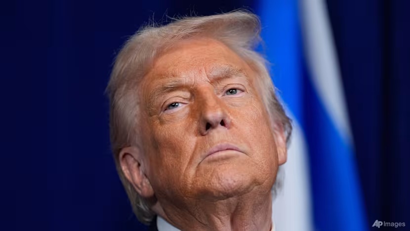 President Donald Trump listens during a news conference with Israel's Prime Minister Benjamin Netanyahu at Mar-a-Lago, Dec 29, 2025, in Palm Beach, Florida. (AP Photo/Alex Brandon)