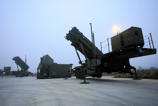 37th Air Defense Missile Squadron's Patriot missile systems, on the day of a ceremony announcing it's full combat readiness for the Integrated Battle Command System (IBCS) attended by Poland's Defence Minister Wladyslaw Kosiniak-Kamysz and U.S. Ambassador to Poland Thomas Rose, at the 3rd Warsaw Air Defense Missile Brigade's base in Sochaczew, Poland, December 18, 2025. Agencja Wyborcza.pl/Jacek Marczewski via REUTERS 