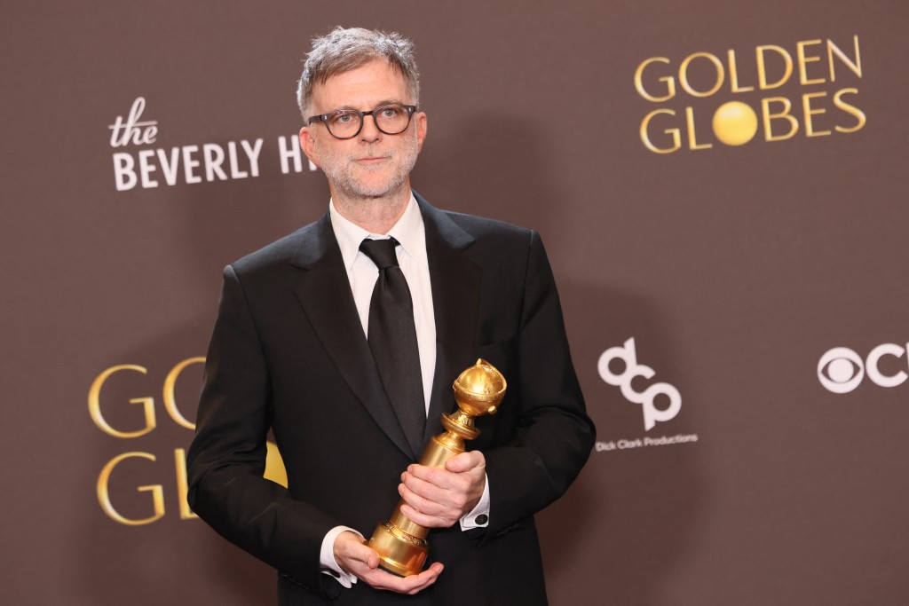 US filmmaker Paul Thomas Anderson, winner of the Best Motion Picture - Musical or Comedy Award for "One Battle After Another", poses in the press room during the 83rd annual Golden Globe Awards at the Beverly Hilton hotel in Beverly Hills, California, on January 11, 2026. (AFP)