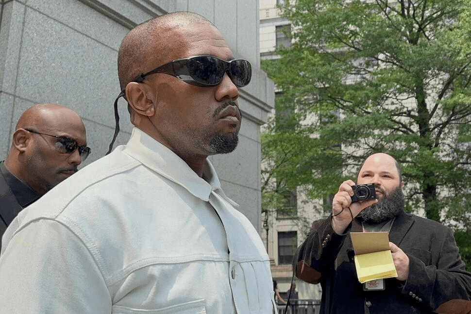 Ye, the rapper formerly known as Kanye West, leaves federal court during the trial of Sean "Diddy" Combs in New York, Friday, June 13, 2025. (AP Photo/Larry Neumeister)