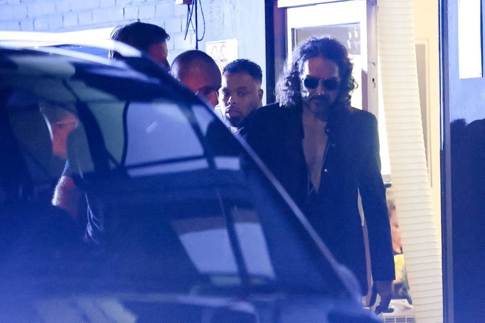 British comedian and actor Russell Brand walks outside the Wembley Park Theatre, in northwest London, Britain, September 16, 2023. (Reuters) British comedian and actor Russell Brand walks outside the Wembley Park Theatre, in northwest London, Britain, September 16, 2023. (Reuters)