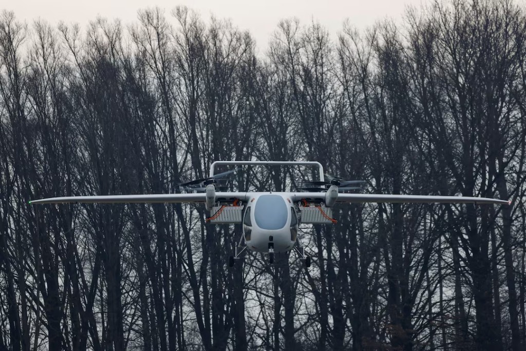 Munich based start-up ERC performs maiden flight of its E-copter Romeo (eVTOL - electric Vertical Take-Off and Landing aircraft), in Erding military airfield, near Munich, Germany, February 6, 2026. REUTERS/Michaela Stache 
