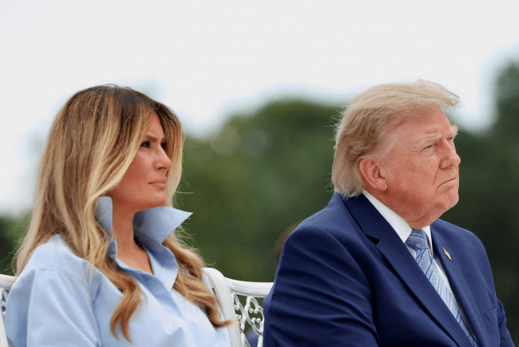 U.S. President Donald Trump and first lady Melania Trump participate in a Fostering the Future announcement in the Rose Garden of the White House in Washington, D.C., August 20, 2026. REUTERS/Tierney Cross/File Photo