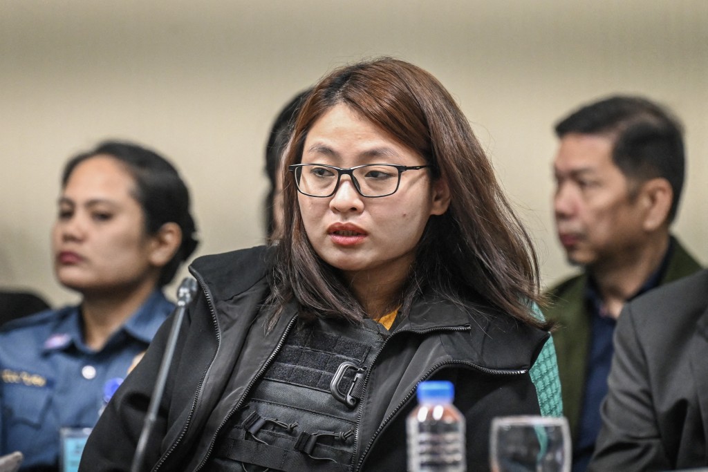 Photo by JAM STA ROSA / AFP  This file photo taken on September 9, 2024 shows Alice Guo, former mayor of Bamban in Philippines' Tarlac province, attending a hearing at the Senate in Manila over accusations of human trafficking and links to Chinese organised crime.