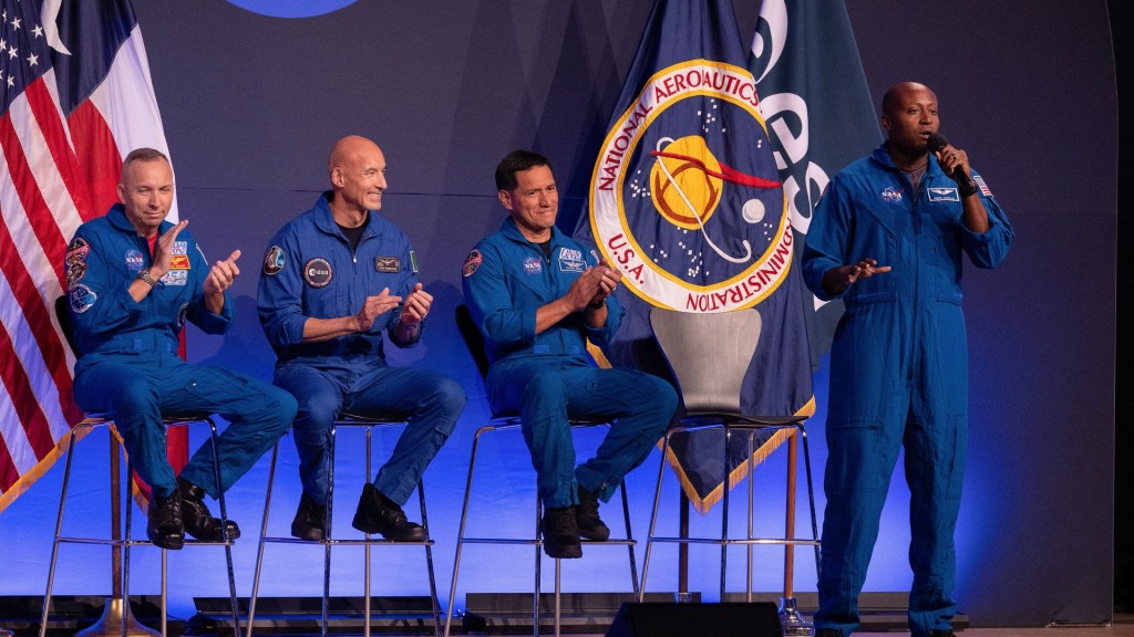 NASA Artemis III crew unveiled at Houston event. Reuters