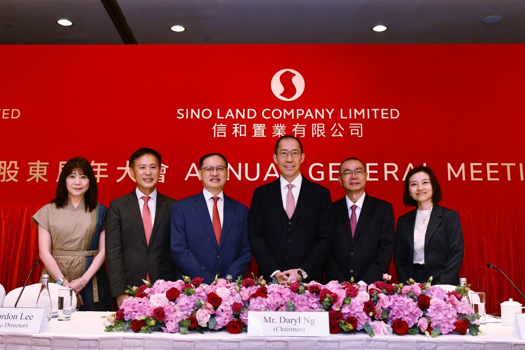 From left: Bella Chhoa, Victor Tin, executive director Gordon Lee, Daryl Ng, Ringo Chan, and chief financial officer Cindy Chow