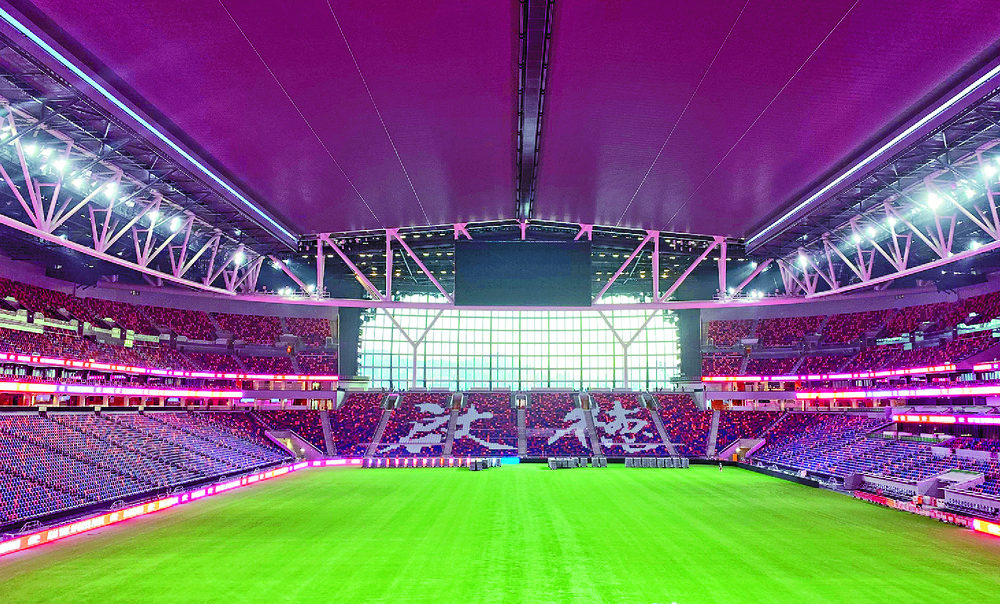 Kai Tak Stadium can seat up to 50,000 comfortably with its roof retracted or deployed, below. Kai Tak Stadium can seat up to 50,000 comfortably with its roof retracted or deployed, below.