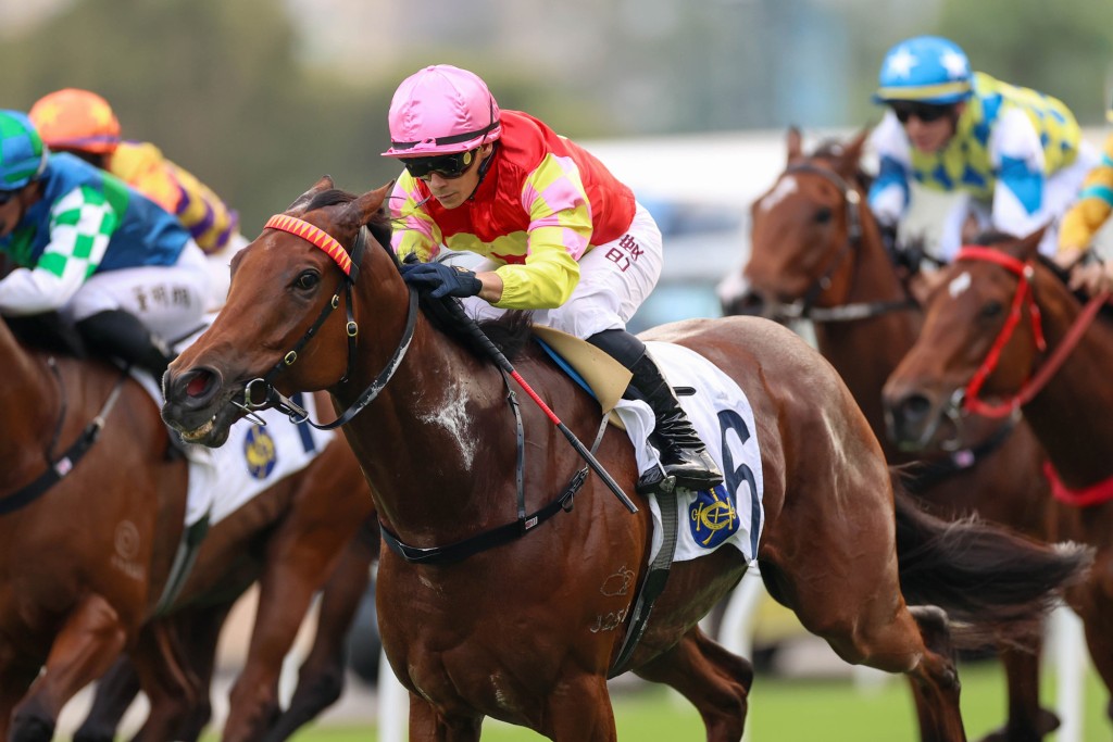 Alexis Badel, seen here winning the G2 Sha Tin Trophy on My Wish, will be replaced on the horse by Hugh Bowman. HKJC