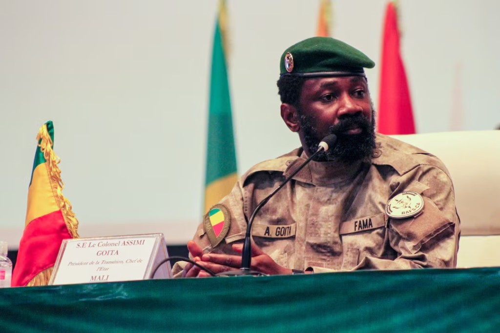  Mali's junta leader Assimi Goita attends the first ordinary summit of heads of state and governments of the Alliance of Sahel States (AES) in Niamey, Niger July 6, 2024. REUTERS/Mahamadou Hamidou/File Photo