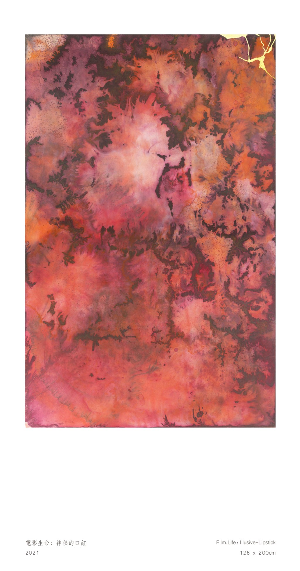 Ice painting “Film.Life: Illusive-Lipstick” (2021)