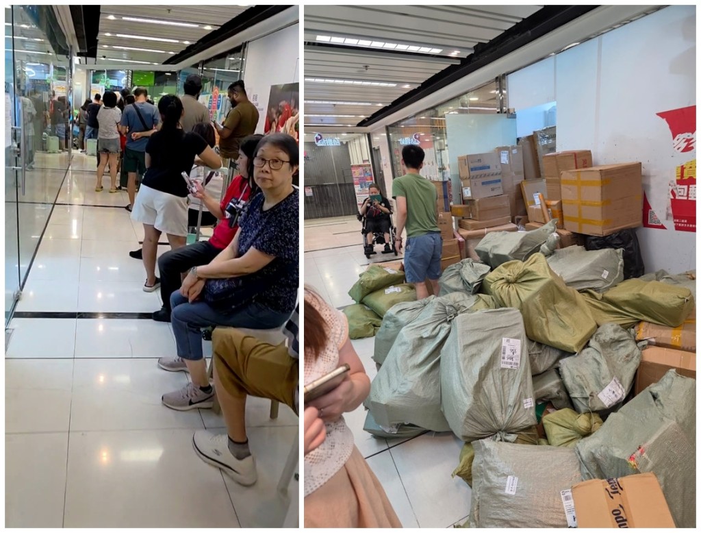 The abrupt end of the partnership between Chinese e-commerce giant Pinduoduo and logistics provider SF Express has triggered a delivery disaster in Hong Kong, with pickup points overwhelmed by parcels and frustrated customers. (Photo: Francis Fong)