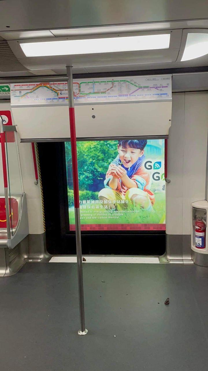 The doors set dislodge after hit by the loosened panel. Photo taken at Causeway Bay station on December 2, 2021. The doors set dislodge after hit by the loosened panel. Photo taken at Causeway Bay station on December 2, 2021.