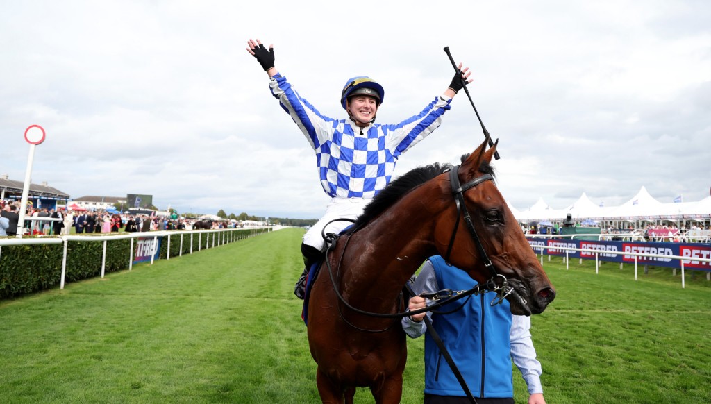 HIGHWAYMAN, SAFFIE OSBORNE / G1 St Leger // Doncaster /// 2026 //// Photo by HKJC