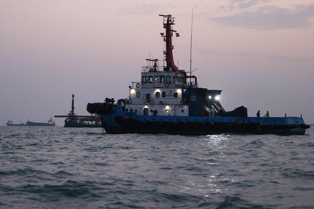 Vessels transit the Strait of Hormuz off the coast of the port city of Bandar Abbas in southern Iran on September 5, 2026. AFP