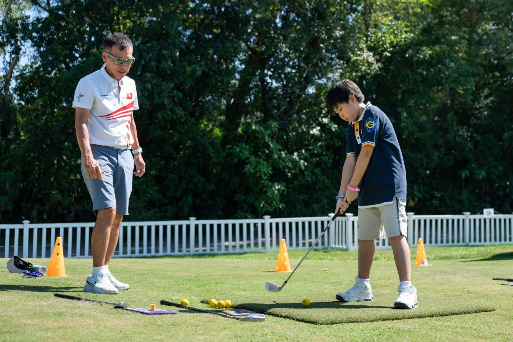 HKGC professional coaches mentored young players at Fanling Golf Course