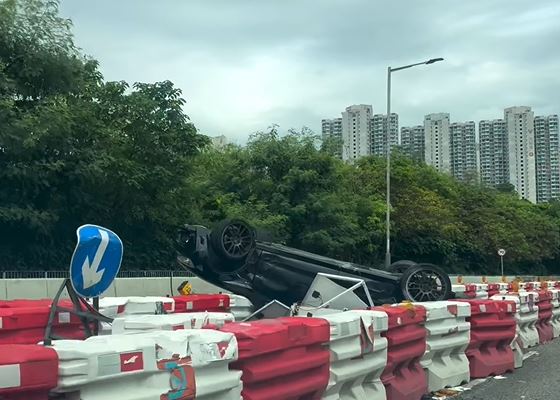 A screenshot from a Facebook video posted by Yuen Long District Councillor Chan Ka-fai shows the scene of the accident.
