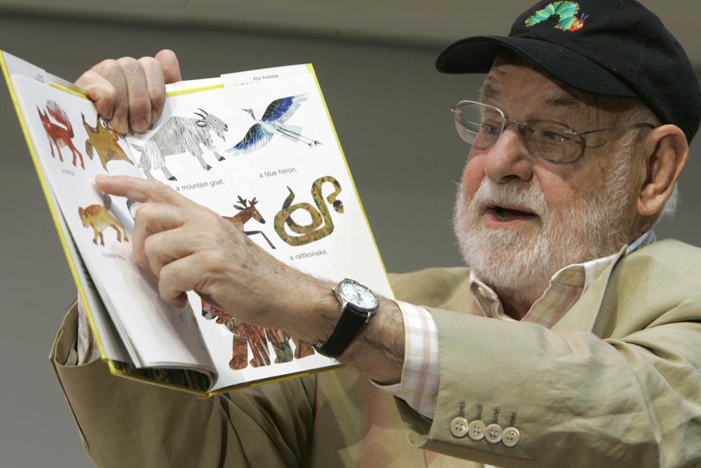 Illustrator Eric Carle reads from 'Baby Bear, Baby Bear, What Do You See?' on October 1, 2007 in New York. Illustrator Eric Carle reads from 'Baby Bear, Baby Bear, What Do You See?' on October 1, 2007 in New York.