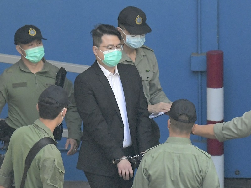 Former lawmaker Andrew Wan Siu-kin was brought to the High Court today. Former lawmaker Andrew Wan Siu-kin was brought to the High Court today.