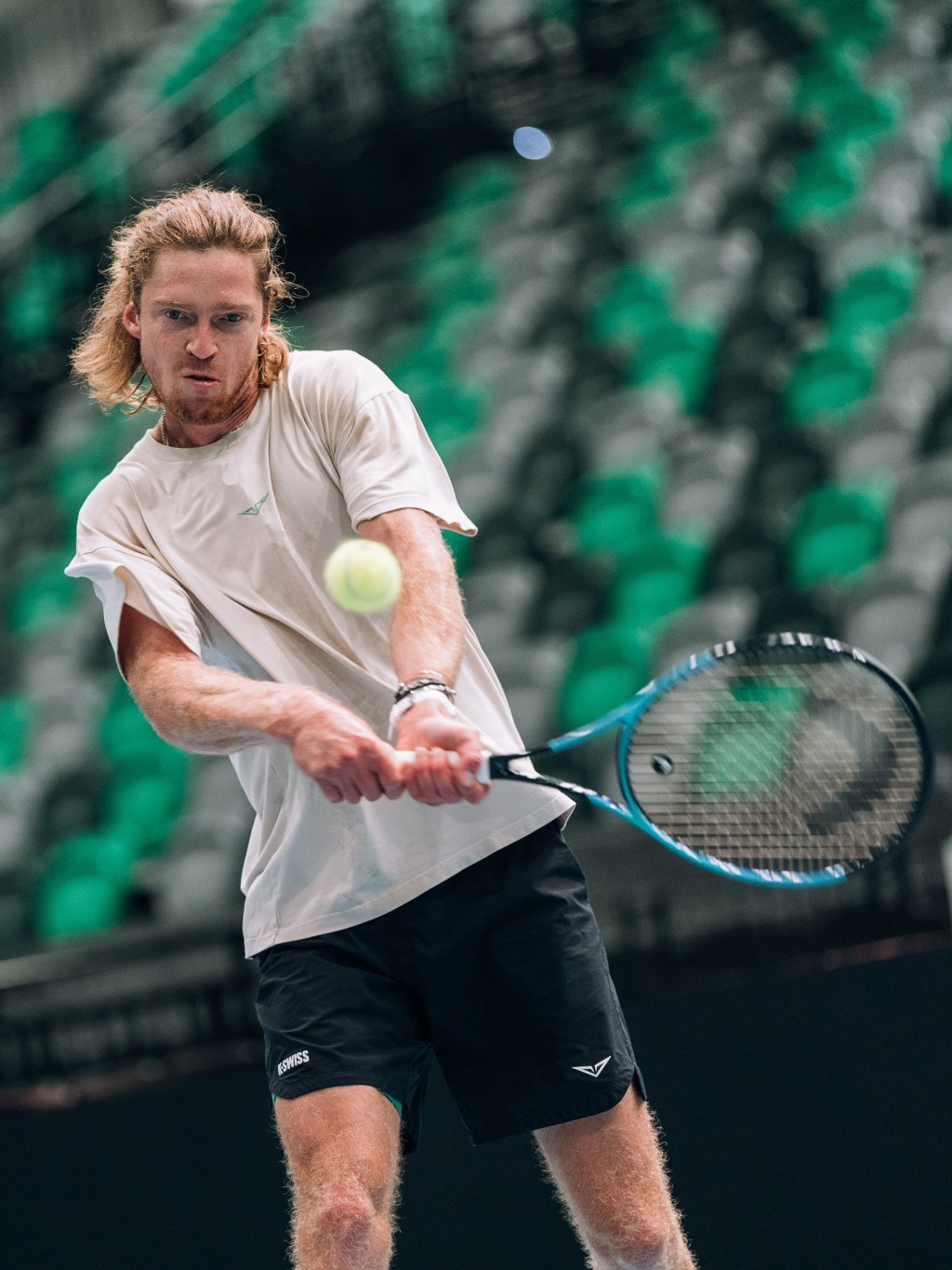 Andrey Rublev, who has many fans in Hong Kong, also visited the venue to practice on Sunday.