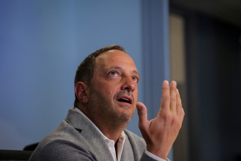 Andrew Left, the founder of Citron Research, speaks during the Reuters Global Investment 2019 Outlook Summit, in New York. Reuters