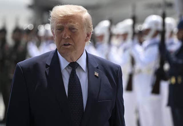 ANKARA, TURKIYE - JULY 07: US President Donald Trump at Ankara Airport, who is paying an official visit to Turkey ahead of the 36th NATO Heads of State and Government Summit in Ankara, Turkey, on July 07, 2026. Dogukan Keskinkilic/Pool via REUTERS 