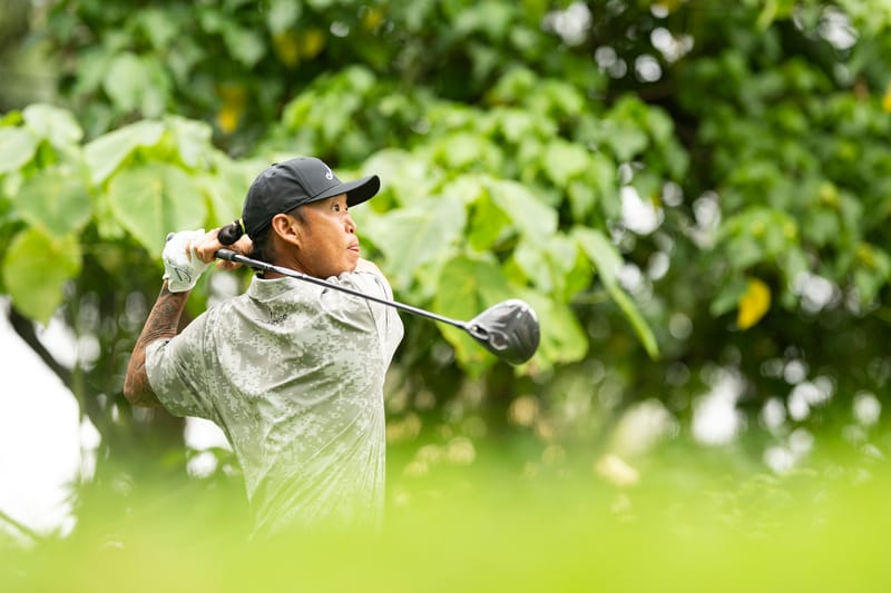 Anthony Kim takes part in the pro-am event on the eve of the LIV Golf Hong Kong tournament at Fanling. LIV GOLF