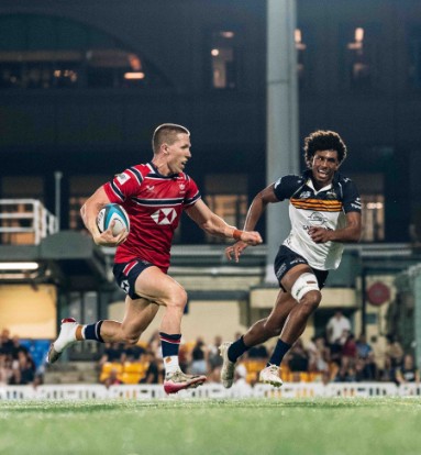 Hong Kong's Marcus Ramage in action against Brumbies.
