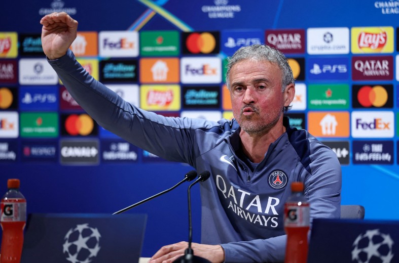 Luis Enrique has led PSG to the semi-finals for a third straight season. AFP 