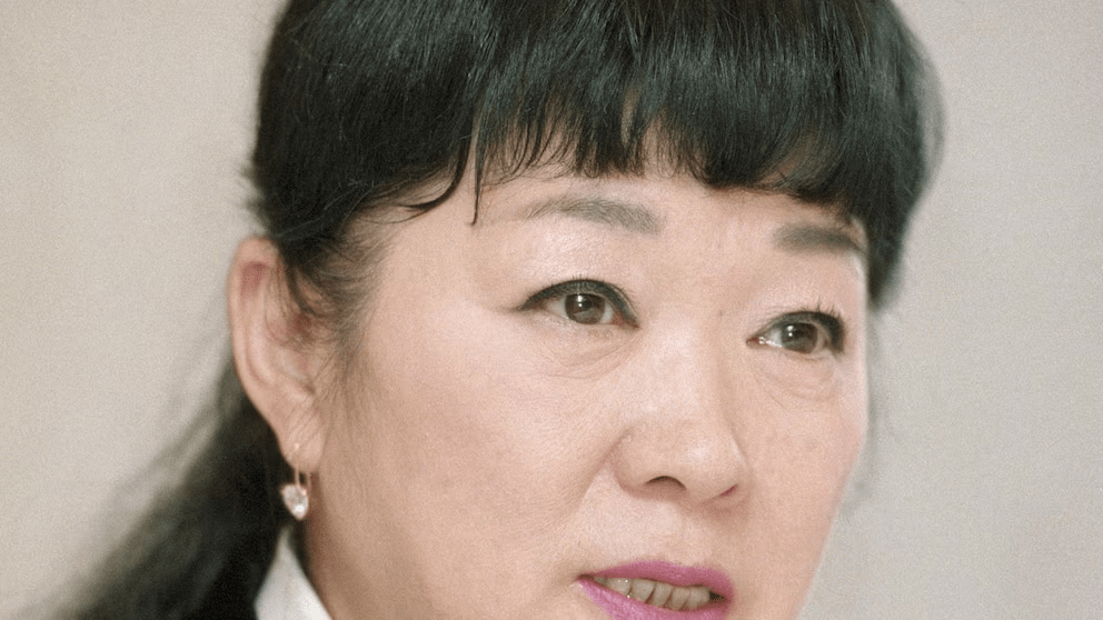 Nobuyo Oyama, best known for her raspy voice of Doraemon, the world’s beloved cat-robot from the future, speaks during an interview in Feb. 1999, in Tokyo. (Kyodo News via AP) Nobuyo Oyama, best known for her raspy voice of Doraemon, the world’s beloved cat-robot from the future, speaks during an interview in Feb. 1999, in Tokyo. (Kyodo News via AP)