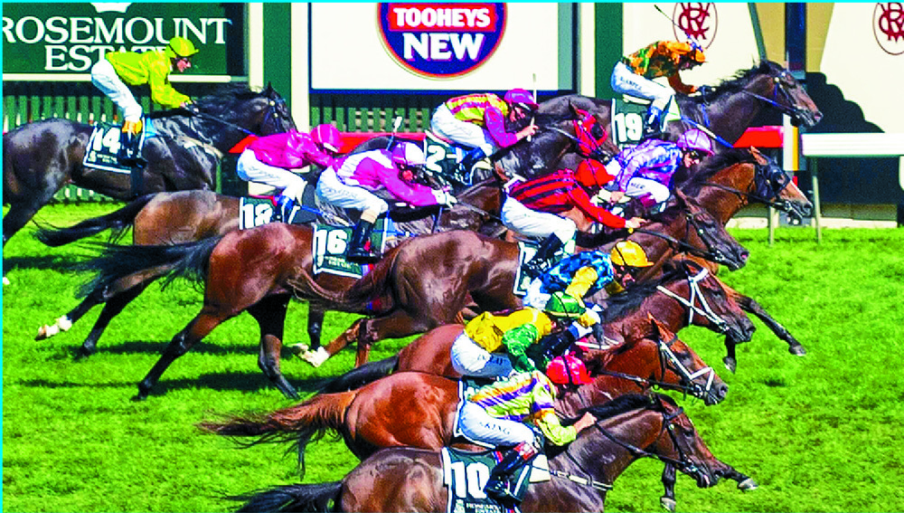 Rubitano winning the Newmarket Handicap at Flemington in 2002. (Idolhorse.com)