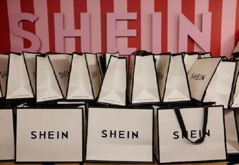 A Shein Christmas promo in Liverpool. Photo by REUTERS