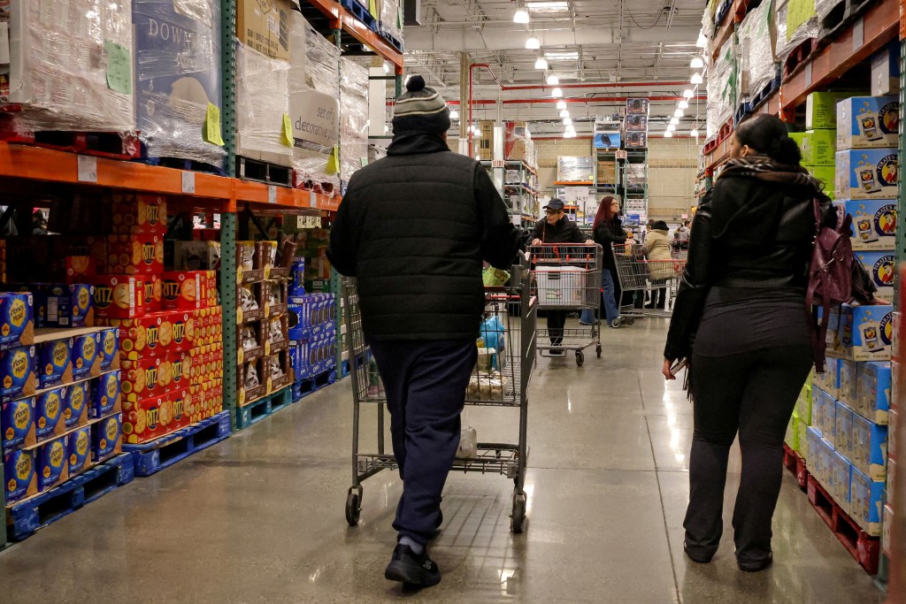 People shop at a Costco store in the Staten Island borough of New York City, U.S., January 16, 2026.  Brendan McDermid