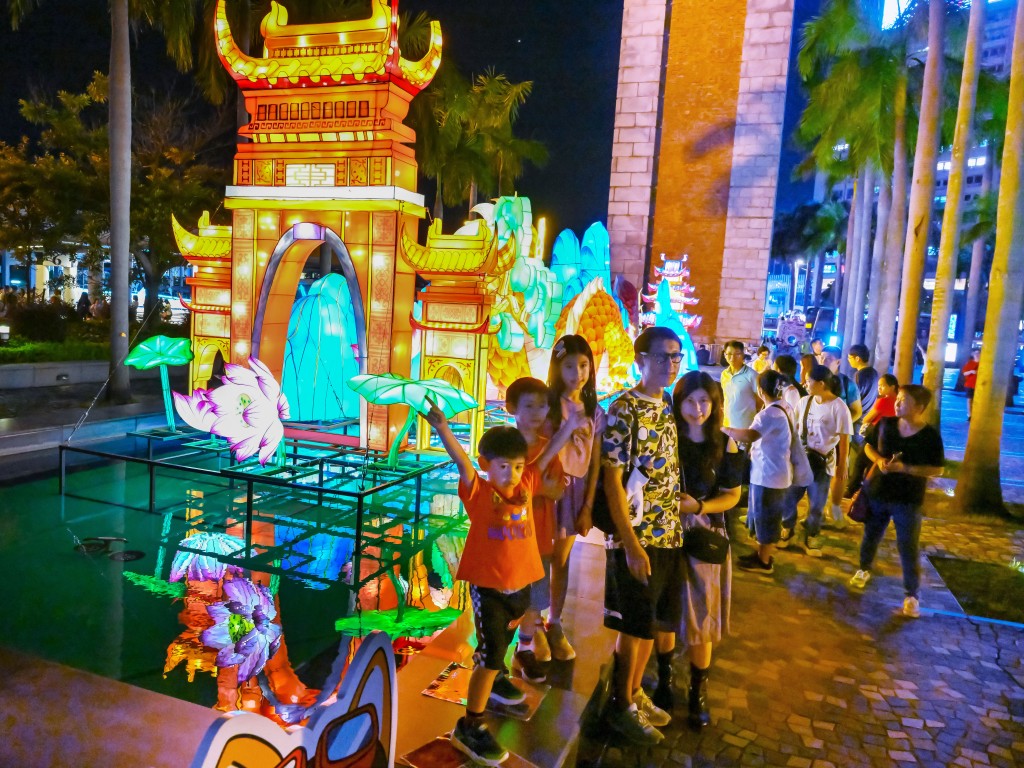 The Mid-Autumn Lantern Carnival at the Hong Kong Cultural Centre Piazza in Tsim Sha Tsui.
