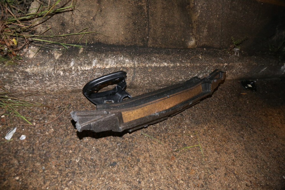 A tactical coach of the police force on Sunday night collided with a private car carrying the founder of the city’s largest property agency.
