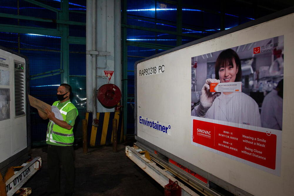 Sinovac vaccines from China are delivered in Tangerang, near Jakarta. Sinovac vaccines from China are delivered in Tangerang, near Jakarta.