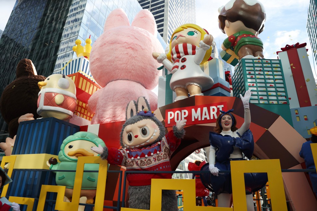 The Labubu float from Pop Mart during the Macy's Thanksgiving Day Parade, Nov. 27, 2025, in New York. (AP Photo/Heather Khalifa)