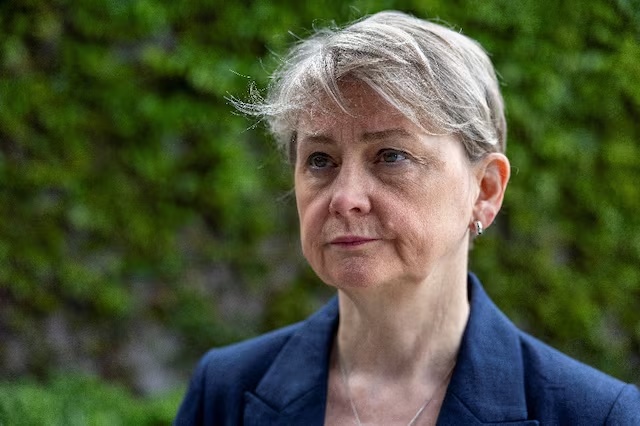 British Foreign Secretary Yvette Cooper looks on during an interview with Reuters, as she attends Antalya Diplomacy Forum in Antalya, Turkey, April 18, 2026. REUTERS/Umit Bektas